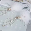 Party Dekoration 2pc Ins Super Fee Weiße Feder Haar Clip Kopfschmuck Hochzeit Tanz Führen Haarnadel Süße Haarspangen Zubehör