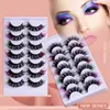 High quality 3D Mink Eyelashes Expensive false eyelashes Color thick raised long eyelashes Explosive dance watch actor makeup eyelashes wholesale