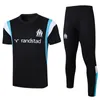 2023 2024 Nya män Marseilles Soccer Kort ärmar Pants Tracksuit Guendouzi Milik under träningsfotbollskjorta Training Suit Sets