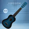 Guitar Ukulele Mini Guitar 21 inch 6 Strings Musical Instrument Kid Beginners Gifts Toy for Music Lovers Playing Accessories