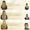 Extensions ZURIA 12/16/20/24 ''Mini bande humaine droite dans les Extensions de cheveux adhésif de trame de peau Invisible naturel pour les femmes postiche blonde