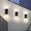 Lampada da parete moderna a doppia testa LED 10W balcone illuminazione esterna impermeabile portico in alluminio recinzione da giardino