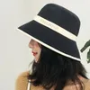 Berets Sommer Frauen Eimer Hüte Mode Große Krempe Faltbare Solide Sonnenhut Im Freien Strand Visier Kappen Fischer Kappe Für Reise