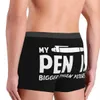 Caleçons Sexy Boxer Shorts culottes hommes mon stylo est plus grand que le vôtre sous-vêtements taille moyenne caleçons pour Homme S-XXL 24319