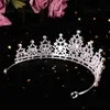 Diademi Corona da sposa vintage Corona barocca con strass in cristallo Corona Accessori per capelli da sposa Copricapo da principessa in oro Corona nuziale Y240319