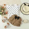 Ensembles de vêtements Petite fille Summer Set Sleve Frill Tops Tops Elastic Bow Bowe Shorts bébé Toddler Toddler