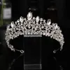 Tiaras bröllop krona hår smycken brud hårtillbehör kvinnor barock krona strass kristall tiaras brud queenparty kronor gåva y240319