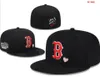 2024 Béisbol masculino RED SOX Sombreros ajustados Serie mundial clásica Hip Hop Deporte SOX Cerrado completo LA NY Gorras Chapeau 1995 Stitch Heart "Serie" "Love Hustle Flowers a3