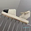 2024 Leisure Women's Platform Sandals Summer Weave Weave Design الجزء العلوي السميك السميك السميك الناعم مريح مستدير أحذية الصياد الإناث