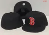 2024 Herren Baseball RED SOX Fitted Hats Classic World Series Hip Hop Sport SOX Full Closed LA NY Design Caps Chapeau 1995 Stitch Heart „Serie“ „Love Hustle Flowers a0