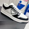 Mens Sneakers Designer Luxury Downtown Womens Trainers Casual Shoes Cobalt Blue Crystal Pink Black White Par Leather Rubber Shoe Enamel Triangle Logo