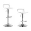 LSSPAID Lot de 2 tabourets de bar réglables en hauteur, chaises de bar en métal pour îlot de cuisine, blanc