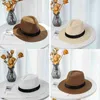 Wide Brim Hats Bucket Hats Hat Str Hat performs animated role-playing sun protection beach sun Str jazz band hat cowboy Fedora hat gang Y240319