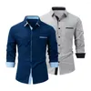 Men's Casual Shirts Men Spring Shirt Colorblock Plaid Print Single-breasted Slim Fit Long Sleeve Lapel Business Cardigan Coat