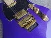 Guitar Classic custom metal purple 6string electric guitar, maple fingerboard, Floyd bridge, gold hardware, customizable