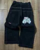 Jnco pantalones vaqueros holgados Hip Hop Rock bordado patrón hombres mujeres moda ropa de calle Retro Harajuku cintura alta pantalones vaqueros de pierna ancha 240311