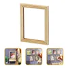 إطارات 6 pcs diy plain po prot frame wooden picture for crafts model miniature house kit micro scener