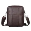 Bag Leather MEN'S Full-grain Shoulder Bag-Casual Wear Belt Running Mobile Phone B