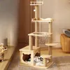 Accesorios de escalada Rascadores para gatos Tablero de torre de árbol Ahorro de espacio Rascadores para gatos altos Estante Rascadores De Gato Suministros para gatos MR50CS 240309