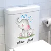 トイレステッカー動物漫画象トイレステッカーフラッシュトイレステッカー装飾ビニールステッカーリマインダー240319