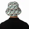 Berets Coconut Tree Bucket Hat Resort Style Harajuku Fisherman Caps Soft Fold Fishing Visor Hats For Unisex Retro Custom DIY Cap