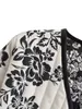 Women's Jackets Women Casual Boho Cardigan Jacket Long Sleeve Tie-up Double Side Flower Outwear For Fall Winter