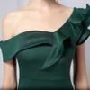 Dames Vintage Lange Chiffon Avondjurken Elegant Formeel Effen Rood Wit Zeemeermin Schede Cascading Ruffle Bruiloftsfeest 240319