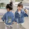 Jackets Spring And Autumn Children's Denim Coat 2024 Korean Edition Girls' Baby Fashion Casual Jacket