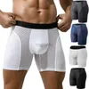 Underbyxor Mens Total Support Pouch Boxer Briefs Cooling Moisture Wicking underkläder Mjuk andningsbar elastisk midjeband underbyxor 4 färger 24319