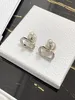 Luxury Brand Designers Earrings Geometric Famous Women Round Crystal Rhinestone Pearl Earring Wedding Party Jewerlry diamond 11 styles Pink Gold Silver