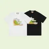 Handgemalte Wellenserie mit Buchstabendruck, kurzärmeliges Designer-Mode-T-Shirt von GGity, Marke Frühling, Sommer, Herren- und Damen-Trend-T-Shirt aus reiner Baumwolle