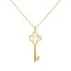 CILMI HARVILL CHHC Women's Necklace Four-leaf Clover Key Metal Chain Firm Gift Box Design Length Adjustable