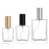 Bouteilles de stockage Bouteille carrée en verre transparent 30/50/100 ml Argent Parfum Conteneurs cosmétiques Ligne Mist Spray Pocket