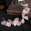 Tiaras Woman Jewelry Hair Accessories Copper Wire Petal Hairband Bride Headdress Pearl Handmade Hair Hoop Dress Headdress Ornaments Y240319