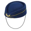 BERETS AIR HOSTESS Party Stewardess Hat Solglasögon SCARF MASQUERADE COSPLAY FÖR HALLOWEEN ROLE PLAY COSTUMM