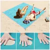 Pads strand mat magie zand strand handdoeken deken draagbare anti -schanddoek handdoek handdoek handdoekje zomermat dropshipping grote strandtowel