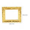 Frames 6 Pcs Dollhouse Frame Po Gold Decor Plastic For DIY Miniature Kit Picture Furniture Model Crafts