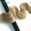 Extensions P16/22 Extensions de cheveux humains à bande adhésive Body Wave Blond doré à reflets blond cendré foncé Extensions de cheveux extrémités complètes 1226 pouces 20 pièces