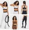 Adjustable Shoulder Strap Sports Bra Elastic Waist Training Yoga Pants Women Activewear Set