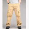Herrenhosen Cargo Mode Casual Multi Taschen Militärtaktische Outwear Straight Hose Long Hosen große Größe groß