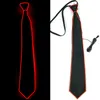 Cravate LED clignotante au néon, fournitures de danse d'halloween et de noël, décoration de spectacle de mariage, cravate lumineuse en fil EL 240314