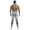 GINGTTO Denim Shorts hommes été Homme vêtements coupe maigre décontracté coton mode Style taille élastique arrivées dk37 240313