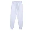 Pantalons pour hommes Joggers Pantalons de survêtement Hommes et femmes Taille élastique Perdre Pantalon décontracté Blanc Beige Rose Jaune Hip Hop Hommes Sweat