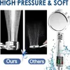 Bathroom Shower Heads High pressure handheld bathroom shower head water-saving shower head adjustable spray painted LED digital temperature display Y240319