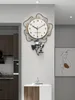 Relojes de pared, reloj para el salón, moderno, sencillo, silencioso, con soporte de almacenamiento, relojes creativos con forma de flor, decoración del hogar