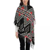 Шарфы, стильный ковер Kabyle Amazigh, шарф с кисточками, женские зимние теплые шали, женские африканские геометрические геометрические шали, марокканский стиль