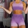 Gymshark Leggingsレディースオンブル勾配キャンディスポーツフィットネスレースコバーブラジャーバックと快適なタンクトップ