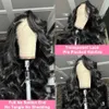 Syntetiska peruker HD Transparent 13x4 13x6 Body Wave Spets Front Wig 30 40 Inch 360 HD Spets Frontal Wigs Human Hair Wig Pre Pluched For Black Women 240329