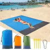 Mat 2x2.1cm grand tapis de plage imperméable couverture antisable pliant tapis de Camping poche matelas Portable léger tapis de pique-nique en plein air