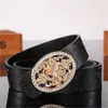 Belt Fashion Luxury Plaid Presbyopia Striped Leather Men and Women's Belt 3,8 cm Wide No Box